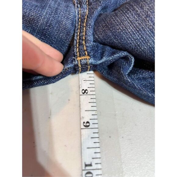 VTG Express Women's Low Rise Stella Bootleg Jeans Blue Denim Embroidered Size 6 - Picture 12 of 14